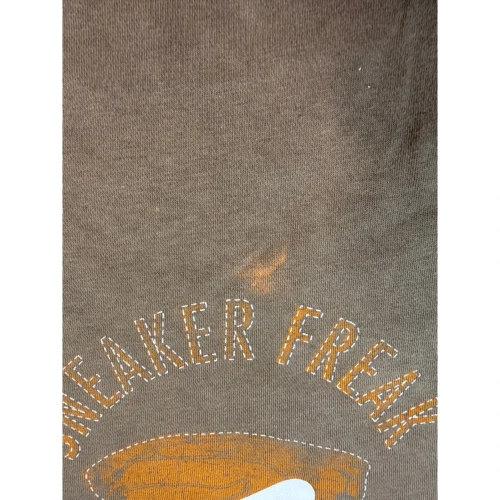 Nike Sneaker Freak Sweatshirt Mens XL Brown Heavyweight Crewneck Graphic Pullove